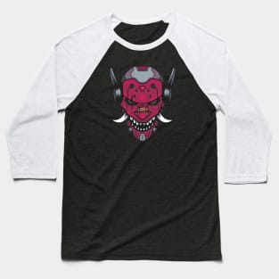 Futuristic Hannya Mask Baseball T-Shirt